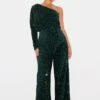 Prettylittlething Emerald Green Velvet Sequin One Shoulder Wide Leg Jumpsuit -Pretty Little Thing Shop 34a384d599c6351a36a835442121d6fa1f4ca167 cmn7090 1