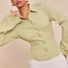 Prettylittlething Sage Green Textured Satin Tie Back Shirt 10 Prettylittlething Sage Green Textured Satin Tie Back Shirt -Pretty Little Thing Shop 34b28050aa38eb376bfcbb16d01f38dffbd8549d CNN2348 1 sage green textured satin tie back shirt