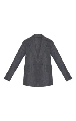Prettylittlething Grey Wool Look Double Breasted Blazer -Pretty Little Thing Shop 34d3dbcbed6c30aac09f58b2978ae39ff22290b3 CMZ3404 5 grey wool look double breasted blazer