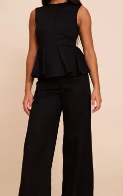 Prettylittlething Black Cotton Peplum Detail Wide Leg Jumpsuit 8 Prettylittlething Black Cotton Peplum Detail Wide Leg Jumpsuit -Pretty Little Thing Shop 35e11354040dddf1acdb2595ea0d928e542a2f93 CNN4935 4 black cotton peplum detail wide leg jumpsuit