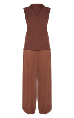 Prettylittlething Deep Chocolate Woven Vest Overlay Chiffon Jumpsuit -Pretty Little Thing Shop 360e2bf365cfa0cbf4e1665efd65b2328ce6ec2c CNL9218 5 deep chocolate woven waistcoat overlay chiffon jumpsuit