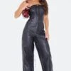 Prettylittlething Black Faux Leather Bandeau Lace Back Straight Leg Jumpsuit 10 Prettylittlething Black Faux Leather Bandeau Lace Back Straight Leg Jumpsuit -Pretty Little Thing Shop 3639774e08901573a5ea4169aa96615895fbfcae cnk1905 1