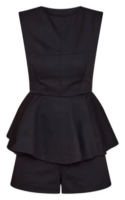 Prettylittlething Black Cotton Peplum Skort Romper 9 Prettylittlething Black Cotton Peplum Skort Romper -Pretty Little Thing Shop 368b9adc54d4ce8bad3866178e316c1d5f50ec15 CNM7286 5 black cotton peplum skort playsuit