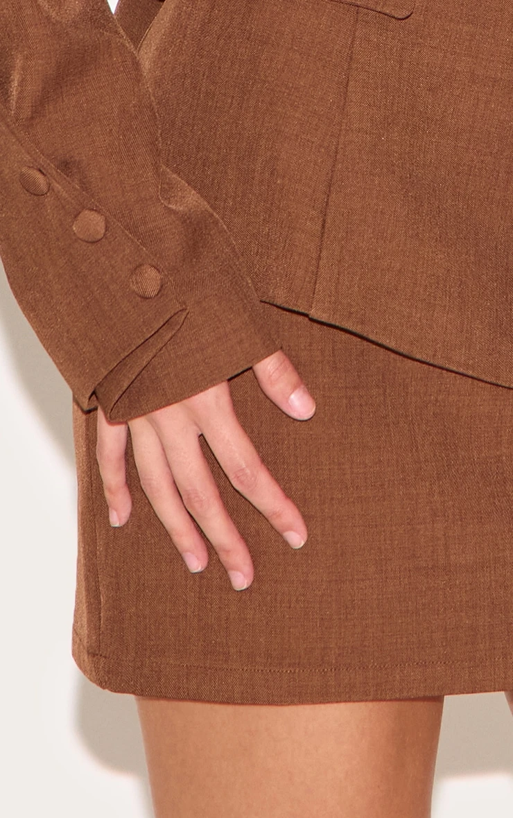 Prettylittlething Chesnut Woven Mid Rise Mini Skirt 5 Prettylittlething Chesnut Woven Mid Rise Mini Skirt - Image 5