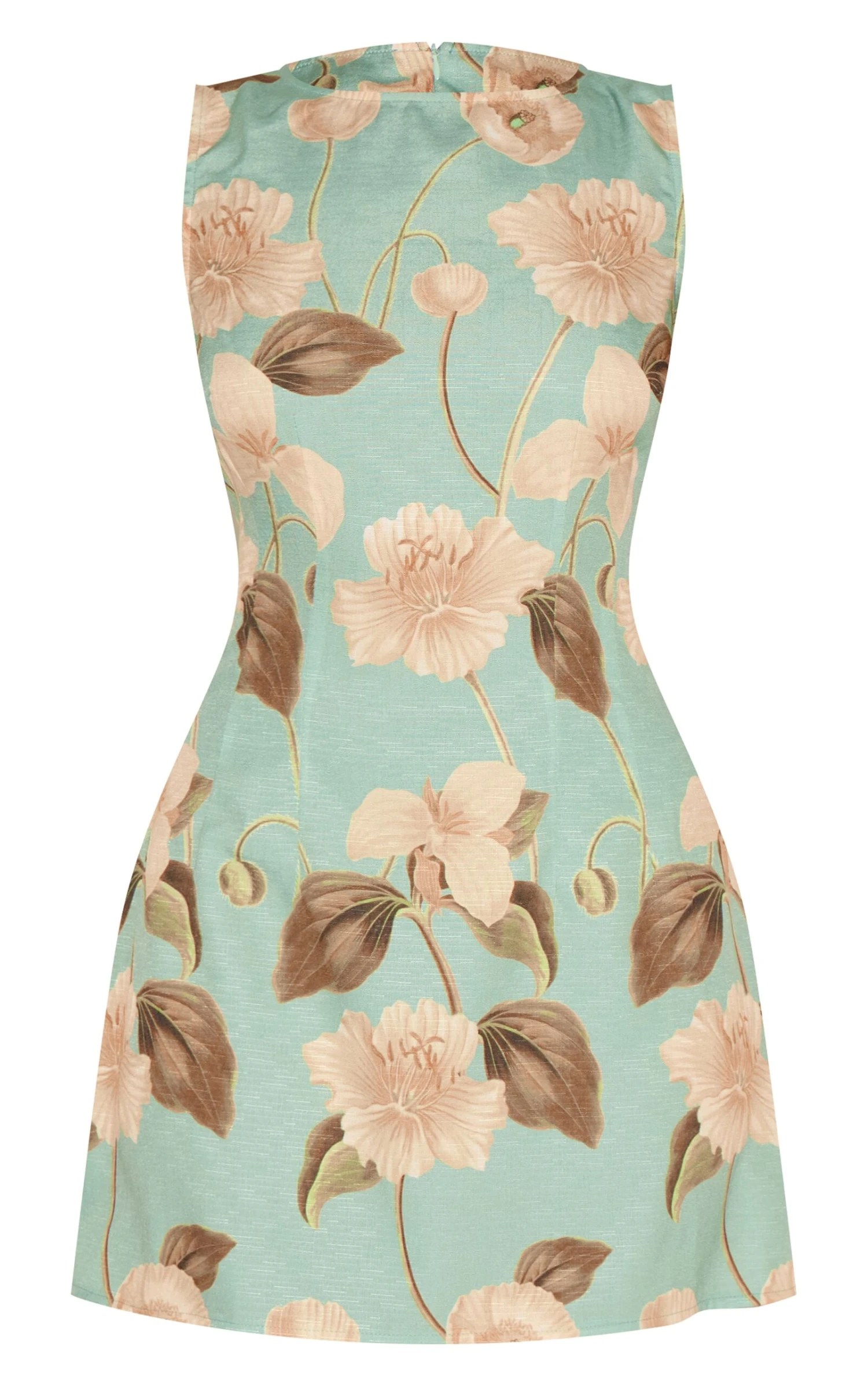 Prettylittlething Green Boat Neck Linen Shift Dress 5 Prettylittlething Green Boat Neck Linen Shift Dress - Image 5