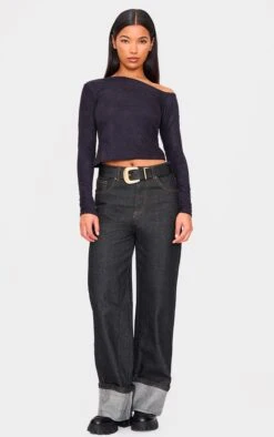 Prettylittlething Black Faux Suede Asymmetric Neck Long Sleeve Top 7 Prettylittlething Black Faux Suede Asymmetric Neck Long Sleeve Top -Pretty Little Thing Shop 36de19adddac02aa41fdf5d19d090993089eabd0 cnl4750 3