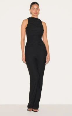 Prettylittlething Black Soft Touch Ruched Straight Leg Jumpsuit -Pretty Little Thing Shop 378566bb71b2e760be12644f31acfd84ebca1393 CNM5744 3 black soft touch ruched straight leg jumpsuit