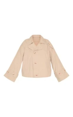 Prettylittlething Stone Wrap Over Detail Canvas Trench Coat -Pretty Little Thing Shop 37d36ab0d4ddeba97a57ad7aa62cd70c7a858084 CNL5178 5 stone wrap over detail canvas trench coat