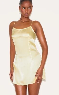 Prettylittlething Butter Yellow Satin Shift Dress -Pretty Little Thing Shop 37d79e5fc986ef47d21c43d480b7c05441e51390 CNM0899 4 butter yellow satin shift dress