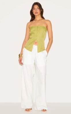 Prettylittlething Green Fitted Bandeau Button Vest -Pretty Little Thing Shop 37d7cfb7c8c0c9ec6b9389fa428bc1506b081e86 CNL9814 3 green fitted bandeau button waistcoat