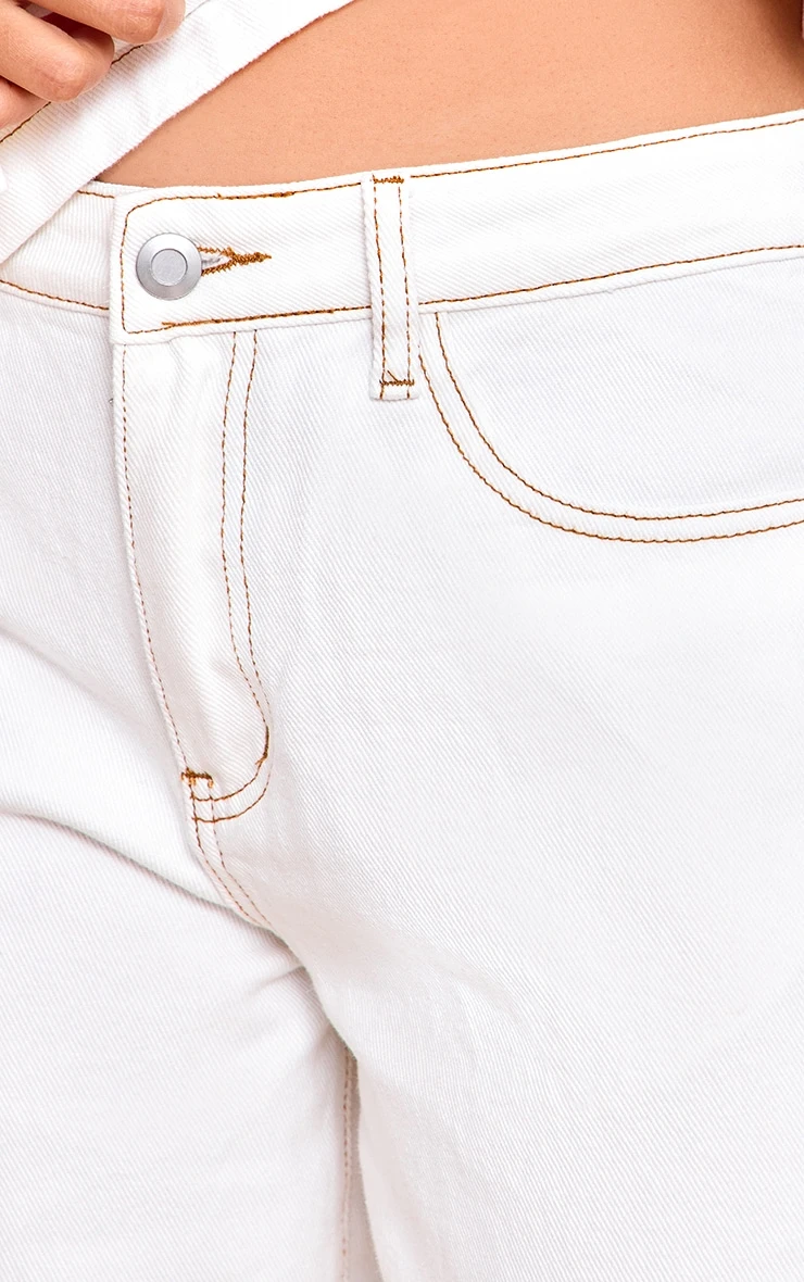Prettylittlething White Slouchy Wide Leg Style Jeans 4 Prettylittlething White Slouchy Wide Leg Style Jeans - Image 4