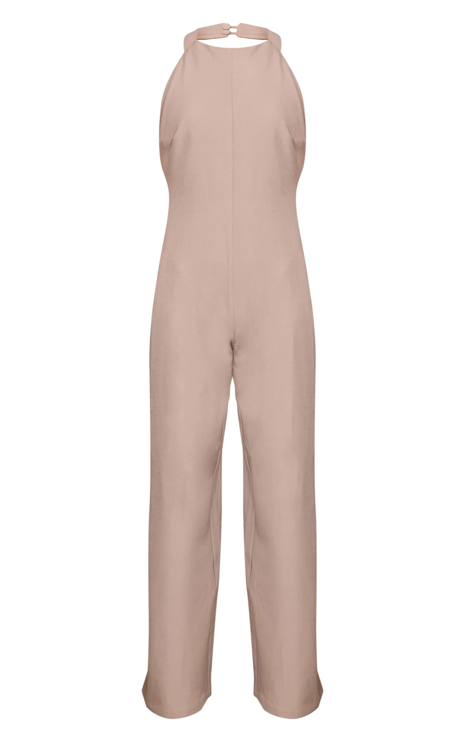 Grey Woven HalterneckStraight Leg Jumpsuit 5 Grey Woven HalterneckStraight Leg Jumpsuit - Image 5