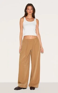 Prettylittlething Taupe Stretch Waistband Detail Tailored Pants -Pretty Little Thing Shop 386be7fee4ae70f5ca3e01c38ef189c9a56ae2ec CNM2846 1 taupe stretch waistband detail tailored trousers