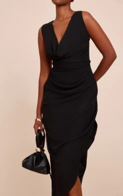 Prettylittlething Black Chiffon Cowl Ruched Midi Dress 8 Prettylittlething Black Chiffon Cowl Ruched Midi Dress -Pretty Little Thing Shop 393cae7a29d6a978162a99cb1ca4671f515e212b CNN5467 4 black chiffon cowl ruched midi dress