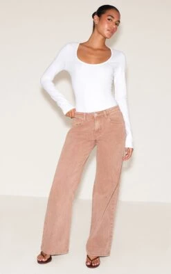 Prettylittlething White Cotton Scoop Neck Long Sleeve Bodysuit -Pretty Little Thing Shop 394db51824e20a21c00dc06498e90af9d7103397 CNN7542 3 white cotton scoop neck long sleeve bodysuit