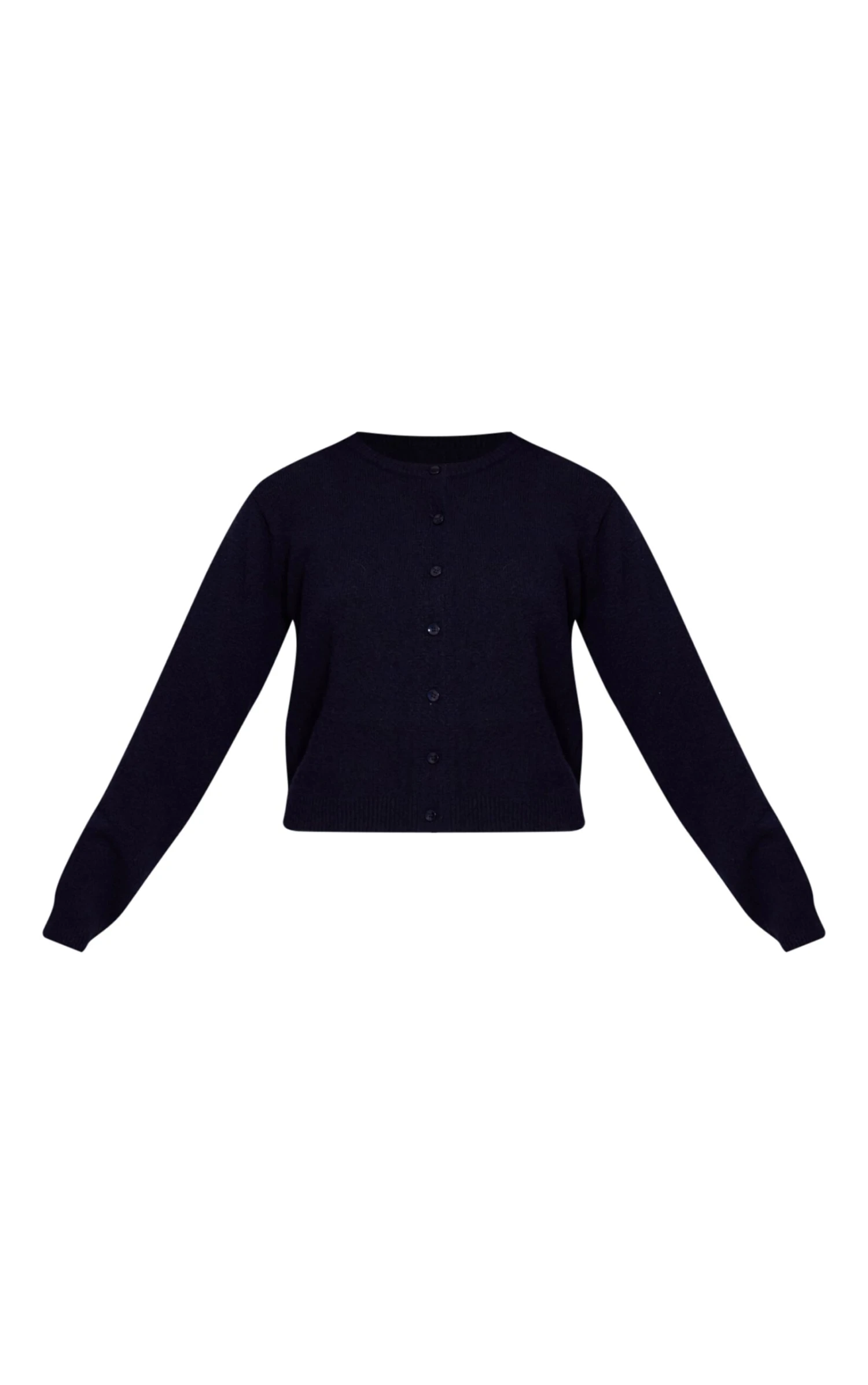 Prettylittlething Navy Round Neck Knit Cardigan 5 Prettylittlething Navy Round Neck Knit Cardigan - Image 5