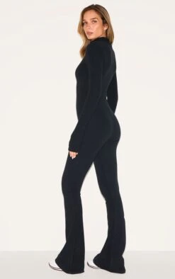 Prettylittlething Black Thumbhole Zip Detail Rib Jumpsuit -Pretty Little Thing Shop 3ab545ccc8f0d6d79639695abe9713954a91004e CMT9317 2 black thumbhole zip detail rib jumpsuit