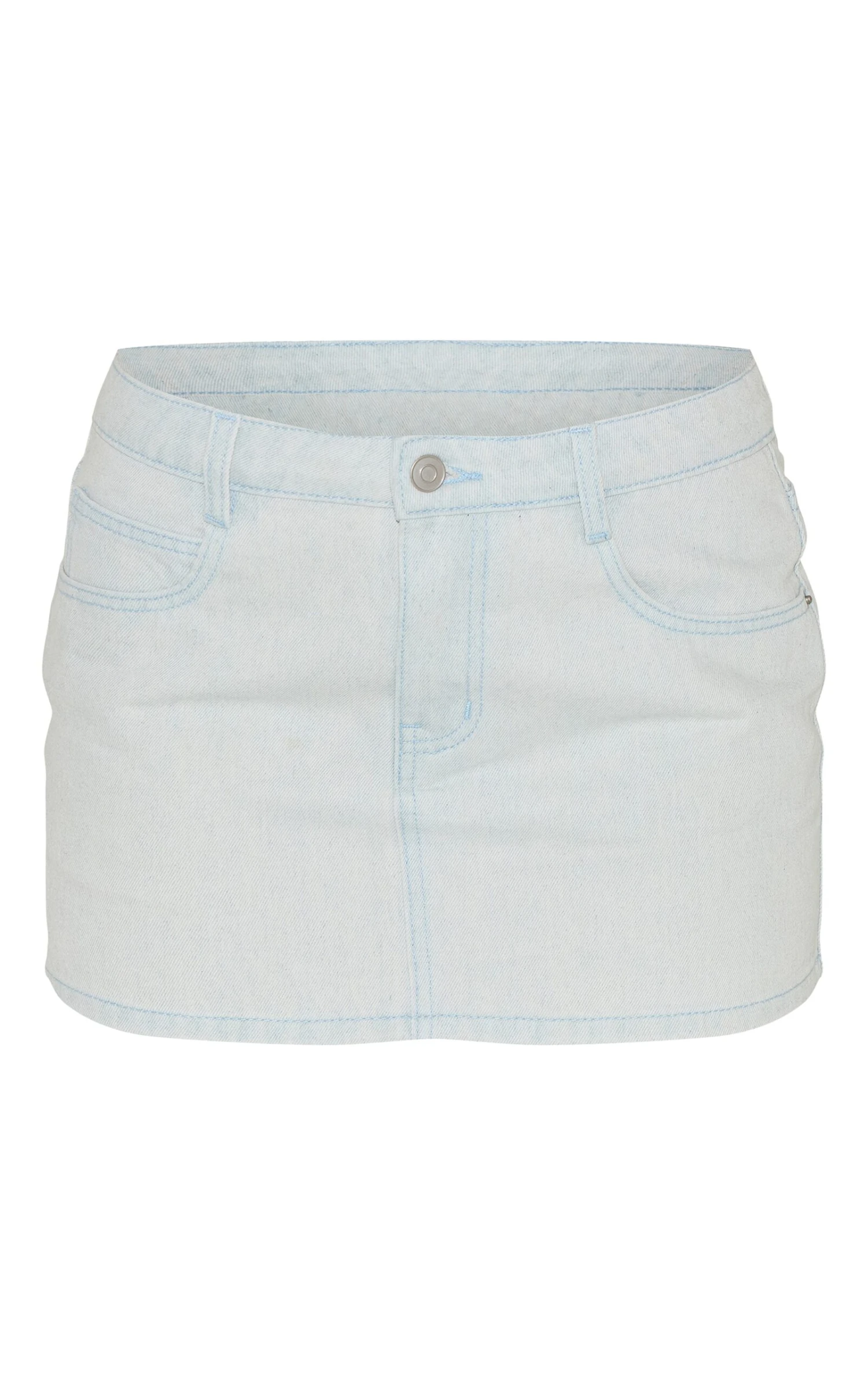 Prettylittlething Ice Blue Low Waist Denim Mini Skirt 6 Prettylittlething Ice Blue Low Waist Denim Mini Skirt - Image 6