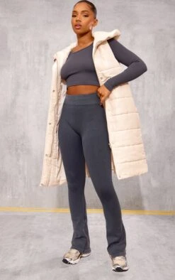Prettylittlething Stone Longline Puffer Vest