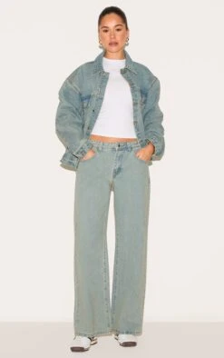 Prettylittlething Vintage Blue Oversized Classic Denim Jacket -Pretty Little Thing Shop 3ccc8420fc5df225604a82a20c58bc73c3b0c960 CNM2212 3 vintage blue oversized classic denim jacket