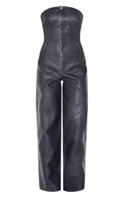 Prettylittlething Black Faux Leather Bandeau Lace Back Straight Leg Jumpsuit 9 Prettylittlething Black Faux Leather Bandeau Lace Back Straight Leg Jumpsuit -Pretty Little Thing Shop 3d53962264ae3a04a702e6869bedcd1f162657ab cnk1905 5