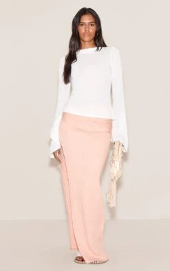 Prettylittlething White Textured Extreme Flute Sleeve Long Top -Pretty Little Thing Shop 3d8ac06364bd65b4b31ec16caf55370b31080b9f CNM9670 3 white textured extreme flute sleeve long top