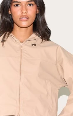 Prettylittlething Beige Pu Faux Leather Cropped Hooded Jacket -Pretty Little Thing Shop 3da276d069049ee26105c81b32eed2b5ff14b4f0 CNL8605 4 beige pu faux leather cropped hooded jacket