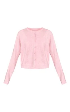 Prettylittlething Pink Crew Neck Knit Cardigan -Pretty Little Thing Shop 3de03b40dec14c6e8f0e527c63c978c4c812dc1f CNN6363 5 pink round neck knit cardigan