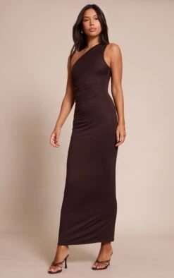 Chocolate Soft Touch One Shoulder Midaxi Dress -Pretty Little Thing Shop 3ec49e71e7625e17bc9dea2f939b64487a516e86 CNO1466 3 chocolate soft touch one shoulder midaxi dress