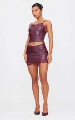 Prettylittlething Burgundy Matte Faux Leather Lace Trim Cami Top 7 Prettylittlething Burgundy Matte Faux Leather Lace Trim Cami Top -Pretty Little Thing Shop 3ed7e4a6616960e62837300c9e30803cc9f2bcb8 cnk1904 3