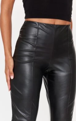 Prettylittlething Black Faux Leather Pintuck Detail Leggings -Pretty Little Thing Shop 3ef84391efbaff30c4e390b57df23447cd8839f1 CMP0383 4 black faux leather pintuck detail leggings