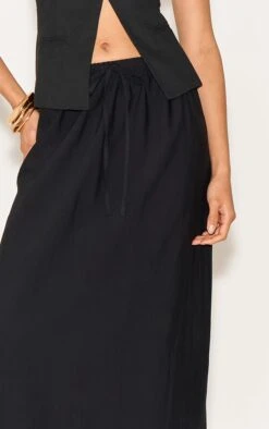 Prettylittlething Black Textured Draw String Maxi Skirt -Pretty Little Thing Shop 3f3dab441fba8e2444c9c17071b132b49474e18d CNN5775 4 black textured draw string maxi skirt
