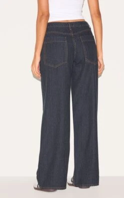 Prettylittlething Navy Low Rise Baggy Pinstripe Jeans -Pretty Little Thing Shop 3fba4996387f641959e6949636fe9438808438c5 CNL5655 3 navy low rise baggy pinstripe jeans