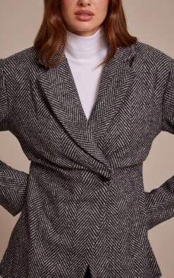 Prettylittlething Grey Herringbone Gathered Cinched Waist Blazer 8 Prettylittlething Grey Herringbone Gathered Cinched Waist Blazer -Pretty Little Thing Shop 3ff6105a8ff036863134f9269f7765e84ad470cc CNN8558 4 grey herringbone gathered cinched waist blazer