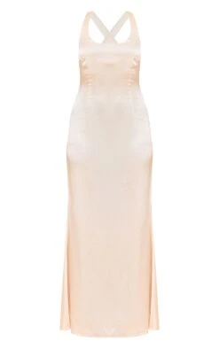 Prettylittlething Natural Satin Cross Back Midaxi Dress -Pretty Little Thing Shop 40a2cbcc176b38f77d923940ee8a05ee2ad24b62 CNM7582 5 natural satin cross back midaxi dress