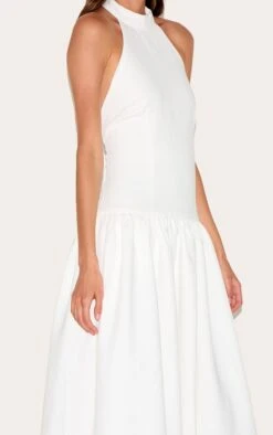 Prettylittlething White Tailored High Neck Midaxi Dress -Pretty Little Thing Shop 41460f1b85a18e5ed4e6271a8033e41ebbd0dc90 CNM7937 4 white tailored high neck midaxi dress