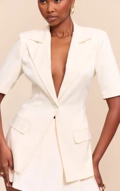 Prettylittlething Cream Short Sleeve Button Blazer 8 Prettylittlething Cream Short Sleeve Button Blazer -Pretty Little Thing Shop 41bc2caca636ec9a9be54dd4fafc68e8e13fc483 CNM2954 4 cream short sleeve button blazer