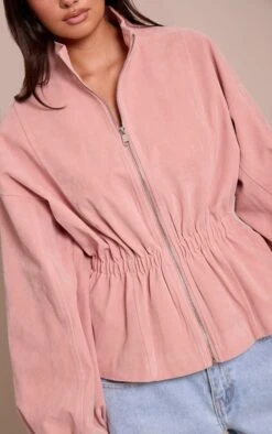 Prettylittlething Pink Cinched Waist Suede Jacket -Pretty Little Thing Shop 424c4f49372f91818a6d860a266ac9979d356672 CNN7106 4 pink cinched waist suede jacket