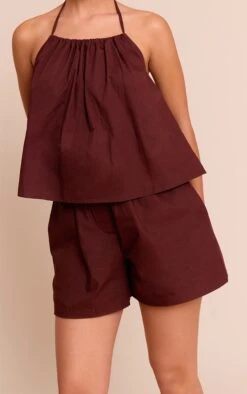 Prettylittlething Chocolate Poplin Floaty Shorts -Pretty Little Thing Shop 427cfb18174bf52b92c63d9c97c7ce4128c75f40 CNM3239 5 chocolate poplin floaty shorts