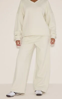 Prettylittlething Cream Wide Leg Pleated Detail Sweatpants -Pretty Little Thing Shop 427e08c69f3e0bc6f4a9c4e4953339d2858b7d31 CNN8336 2 cream wide leg pleated detail joggers