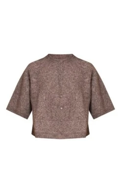 Taupe Soft Knit Short Sleeve Cardigan -Pretty Little Thing Shop 427f646b4f50ce3d7555d30166d40407546490ef CNN9468 5 taupe soft knit short sleeve cardigan
