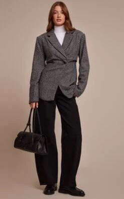 Prettylittlething Grey Herringbone Gathered Cinched Waist Blazer 7 Prettylittlething Grey Herringbone Gathered Cinched Waist Blazer -Pretty Little Thing Shop 429f219af1f37f1143a29d62057d488c4448ffc3 CNN8558 3 grey herringbone gathered cinched waist blazer