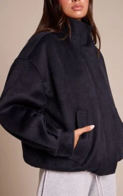 Prettylittlething Navy Funnel Neck Bomber Jacket -Pretty Little Thing Shop 42c28a85eca72400bfc0e19b688642770b6a7ce7 CNN8532 4 navy funnel neck bomber jacket