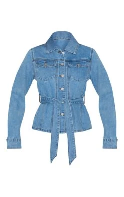 Prettylittlething Light Blue Cinched Waist Belted Denim Jacket -Pretty Little Thing Shop 4317e2e4eb790eebba19d42003662615374ba56b CNN1228 5 light blue cinched waist belted denim jacket