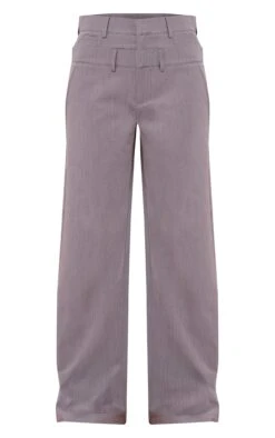 Prettylittlething Grey Tailored Woven Double Waistband Straight Leg Pants -Pretty Little Thing Shop 4346c6ff1d152339a476a59df28cea43bf77d76c cnk5002 5