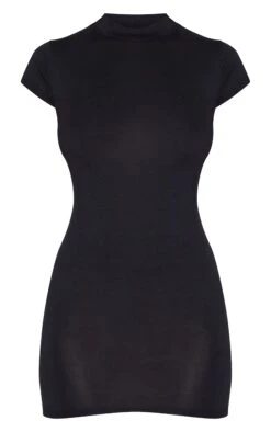 Prettylittlething Black Jersey High Neck Cap Sleeve Bodycon Dress -Pretty Little Thing Shop 4349e9a1c12831c02d2d7c544bd4b4a62cd81c76 CNA3090 5 black jersey high neck cap sleeve bodycon dress