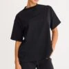 Prettylittlething Black Cotton Basic Oversized T-shirt