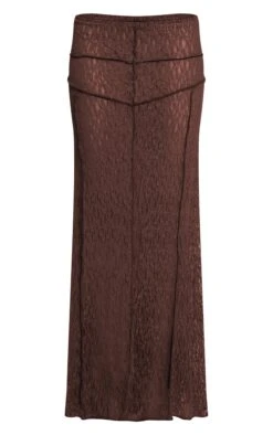 Prettylittlething Chocolate Lace Seam Detail Maxi Skirt -Pretty Little Thing Shop 43da19ecb223bd76908d6b007a226ce849c4b60d CNN5321 5 chocolate lace seam detail maxi skirt