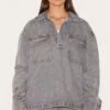 Prettylittlething Grey Long Sleeve Slouchy Denim Rugby Shirt -Pretty Little Thing Shop 43e2291fafa3335d7b1c7be83cb587ad6f4a413a CNM0872 1 grey long sleeve slouchy denim rugby shirt