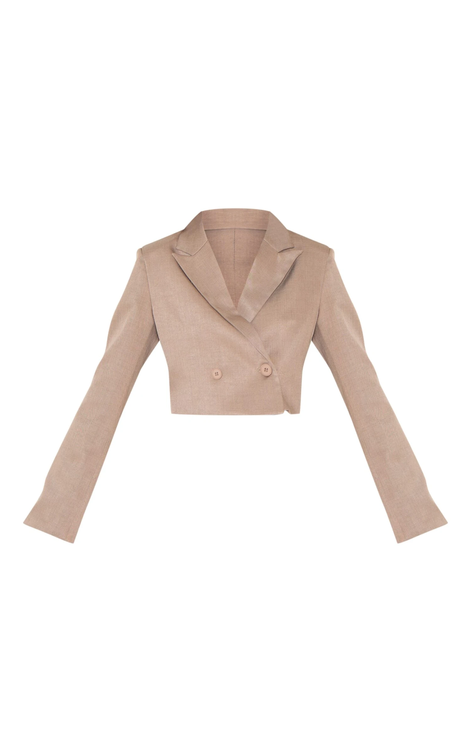 Prettylittlething Mushroom Tailored Woven Boxy Cropped Blazer 5 Prettylittlething Mushroom Tailored Woven Boxy Cropped Blazer - Image 5